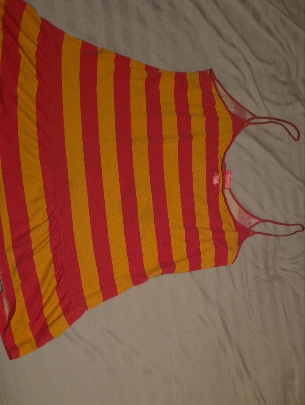 La SENZA Yellow and Pink Striped Spaghetti Strap Camisole - Picture 3 of 4